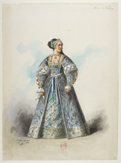 Bozzetti di costumi - Lacoste - 63. Anna Bolena da Eugene Lacoste